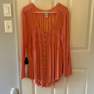 Peach oversized summer top
